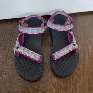 Purple & multicolored Teva Original sandals